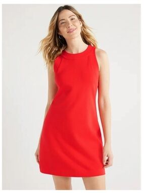 Free Assembly Sleeveless Wide Strap Shift Dress